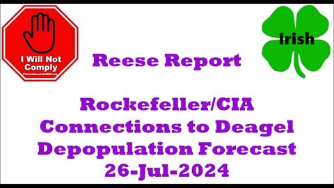 Rockefeller CIA Connections to Deagel Depopulation Forecast 26-Jul-2024