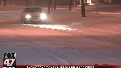 Snowy conditions cause multiple crashes