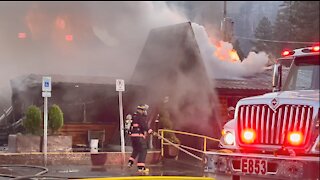 Mount Charleston Lodge burned down, cabins saved