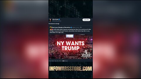 New Yorkers Want Trump To Save Them - Alex Jones on X