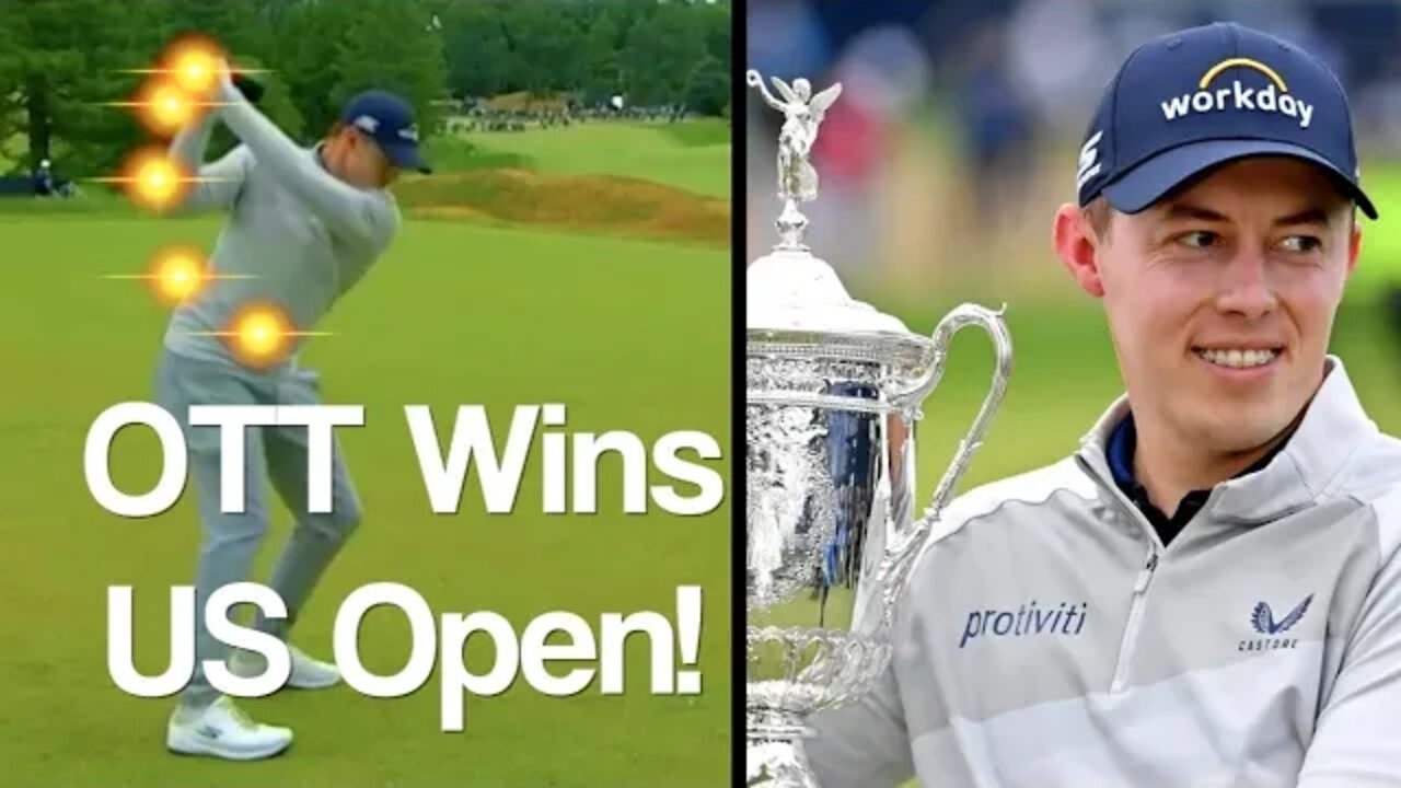 MATT FITZPATRICK wins US Open w:Over the Top Miracle Swing!!!