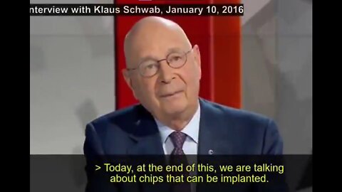 WORLD ECONOMIC FORUM - WEF (2016) KLAUS SCHWAB; IMPLANT CHIPS INTO EVERYONE BY 2026