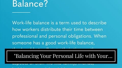 "Balancing Your Personal Life with Your Online Job" for Beginners