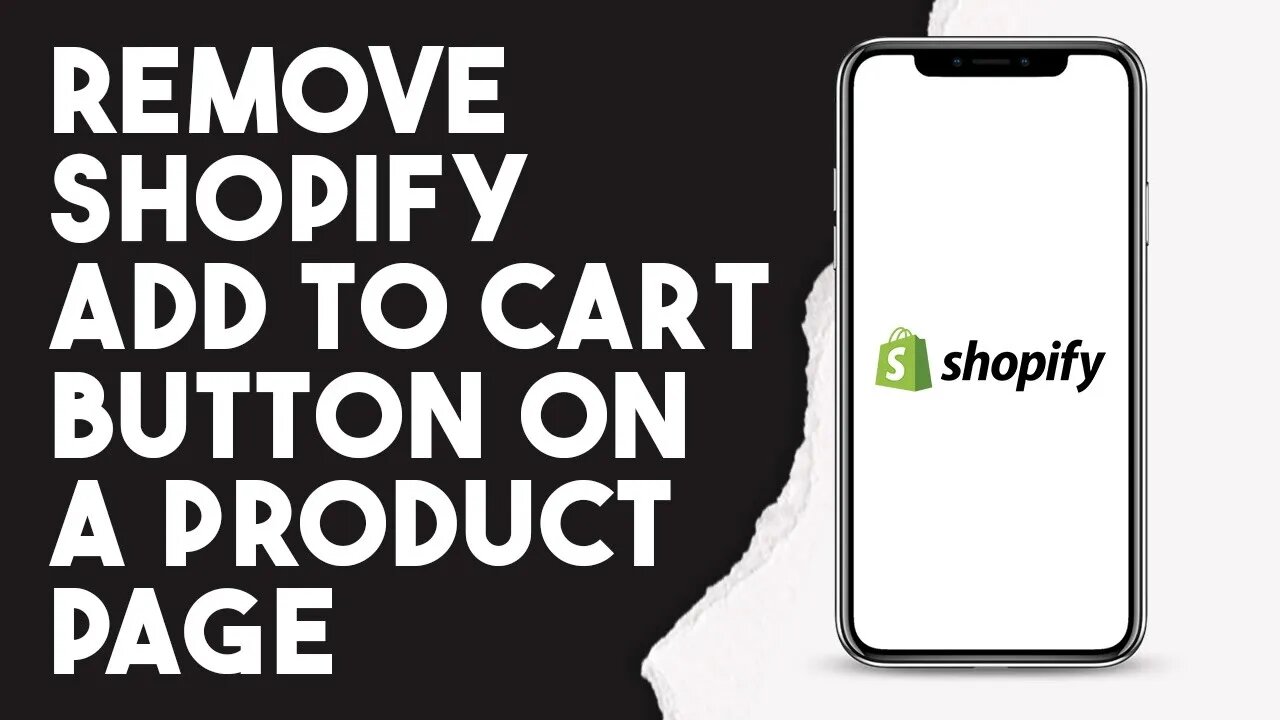 How To Remove Shopify Add To Cart Button On A Product Page