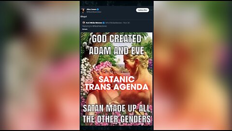 God Created Adam & Eve, Satan Made Up The Others - Alex Jones on X