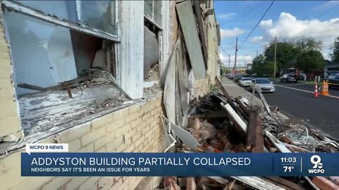 Neighbors say Addyston building that partially collapsed has been issue for years