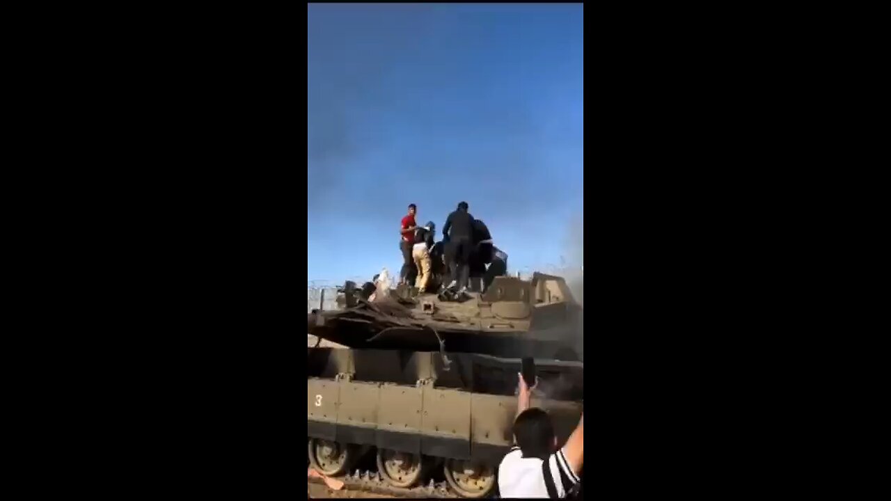 Israeli Soldier Dragged Down from a Seized Tank, During The Hamas Raid. This doesn’t look good at