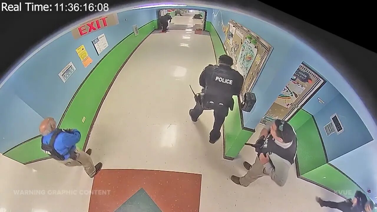 Graphic Content Warning Hallway footage obtained in Uvalde school shooting KVUE