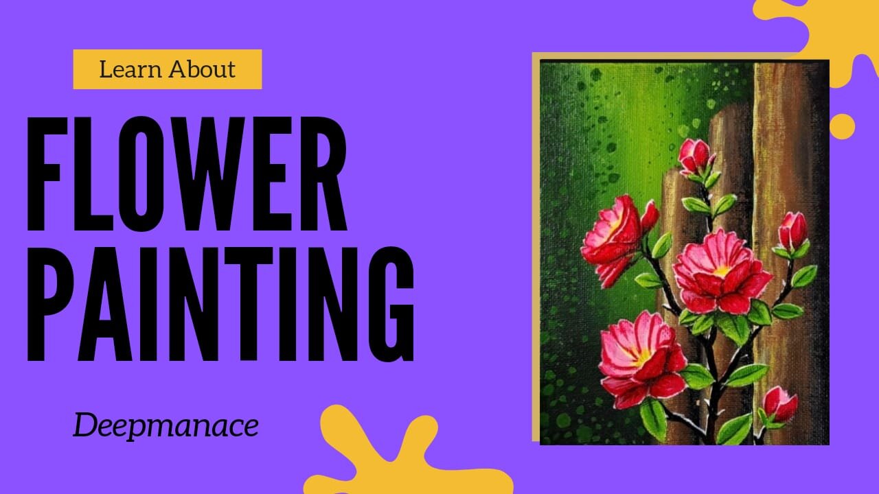 Flower Painting | Acrylic Painting I Flower Painting Acrylic / Acrylic Painting Easy-For Beginners