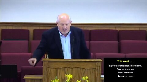 Live Sunday Sermon: What We Need From Each Other Part 2 1Th. 5-9-13