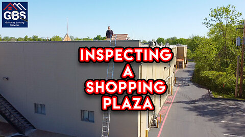 Aerial View of Shopping Plaza Inspection