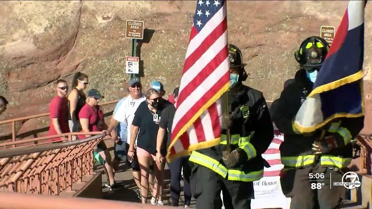 Colorado family remembers, honors loved one lost on 9/11 by taking part in Red Rocks stair climb