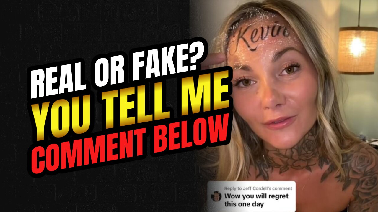 I had my boyfriend's name tattooed on my forehead: Ana Stanskovsky, tattoo hoax or is she crazy?