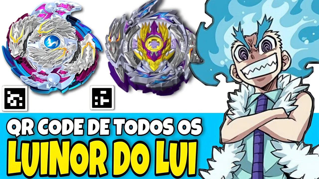 QR CODES de TODOS OS LUINOR (LONGINUS) de BEYBLADE BURST APP