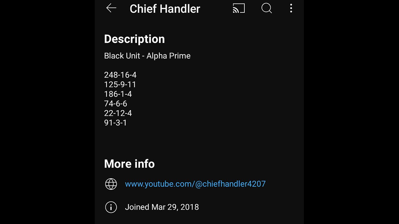 Chief Handler is NOT on Facebook or any other social media site.