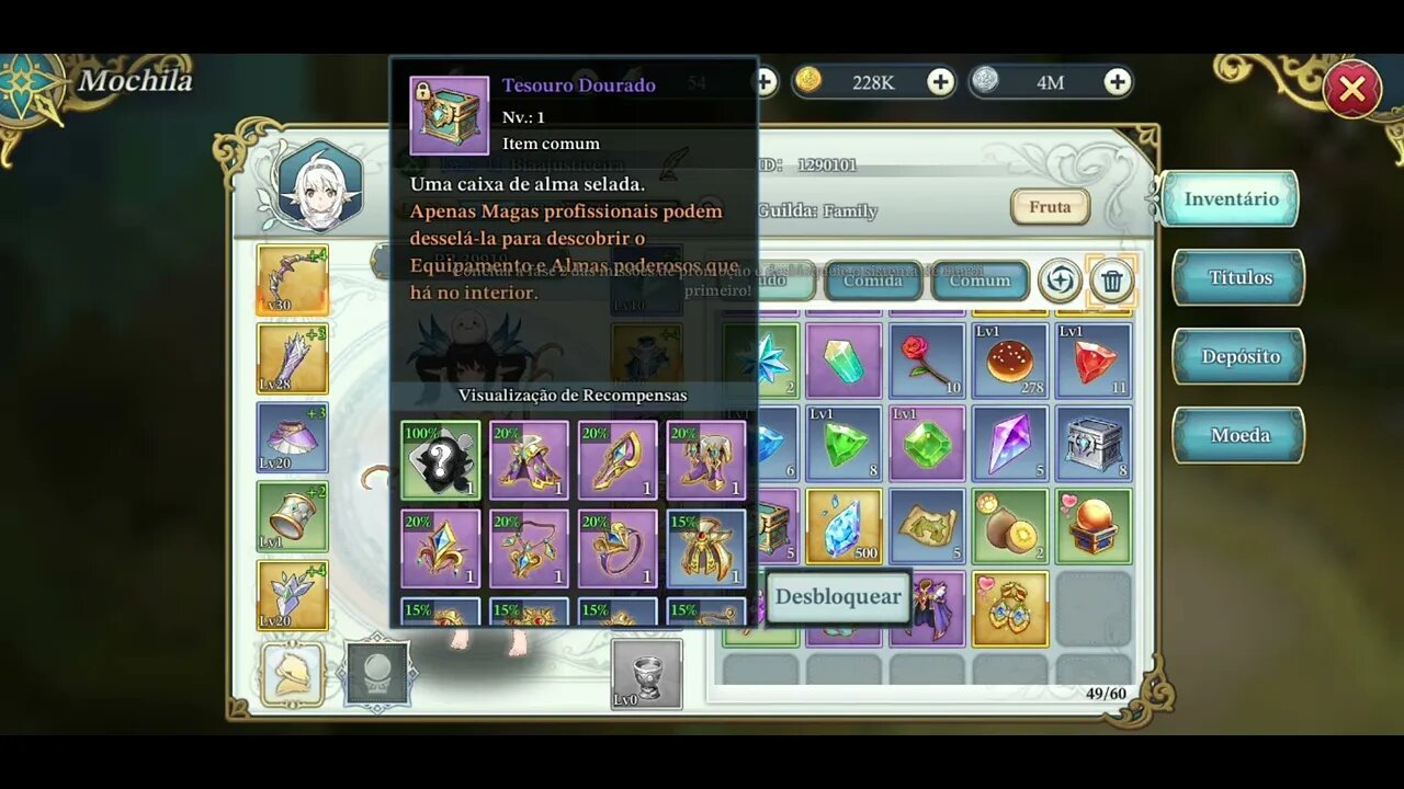 YS ONLINE - USANDO NOSSOS ITENS