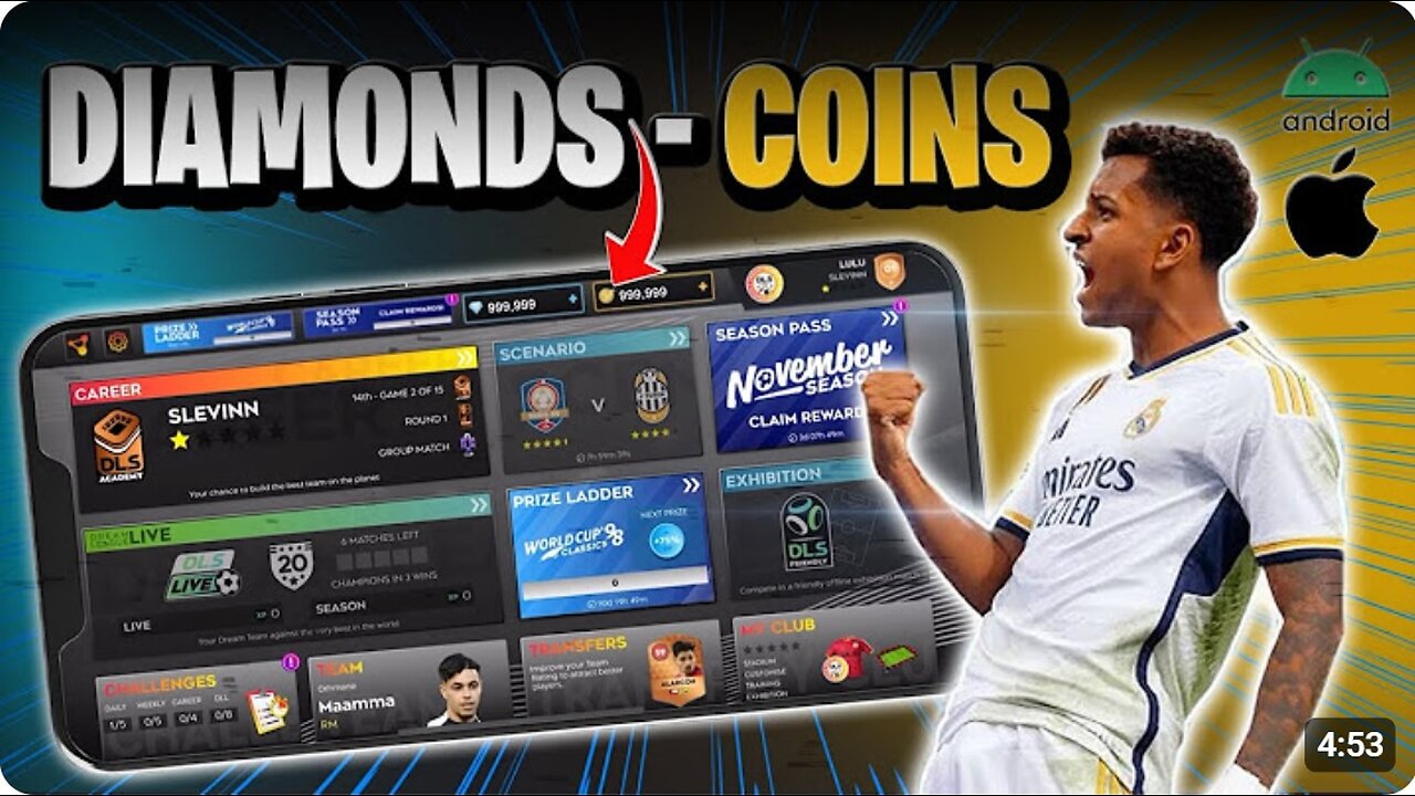 DLS 25 Hack/Mod - How to Get Unlimited Gems and Coins in Dream League Soccer 2025 (iOS, Android) Apk