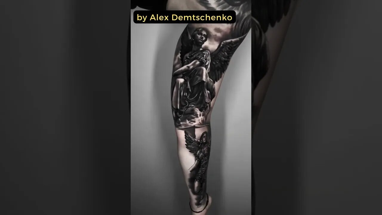 Stunning work by Alex Demtschenko #shorts #tattoos #inked #youtubeshorts