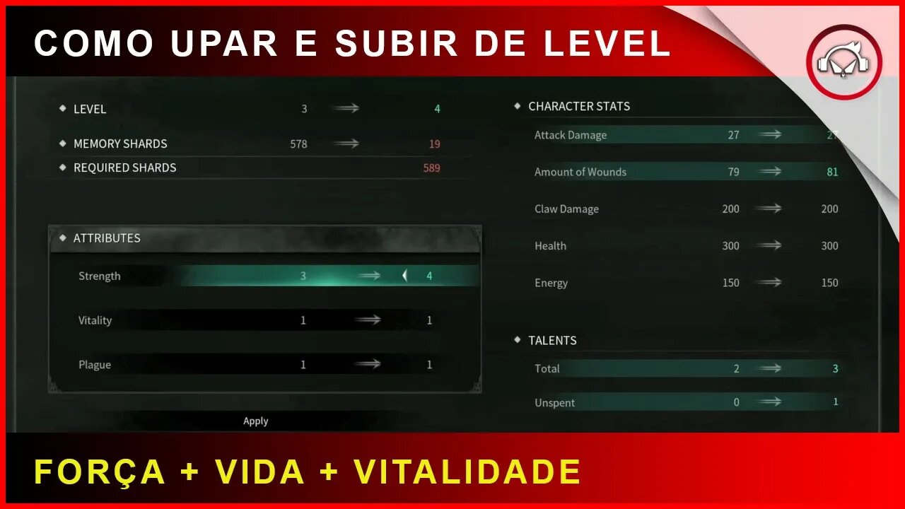 Thymesia, Como subir de nível, força + vida + vitalidade | super dica