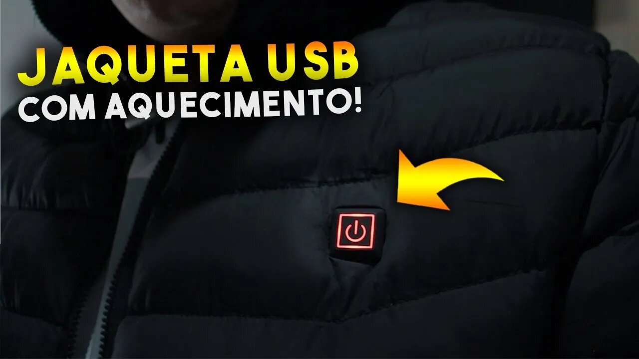 Jaqueta com AQUECIMENTO ELÉTRICO do ALIEXPRESS - Realmente esquenta? Unboxing e todos os detalhes