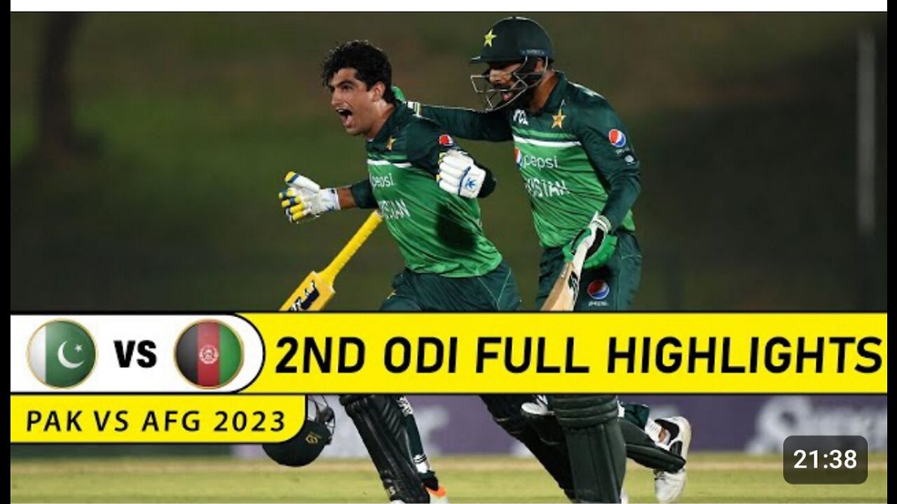 Pakistan vs Afghanistan 2nd ODI Highlights 2023