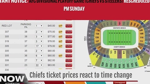 Prices for Chiefs tickets fluctuate due to weather