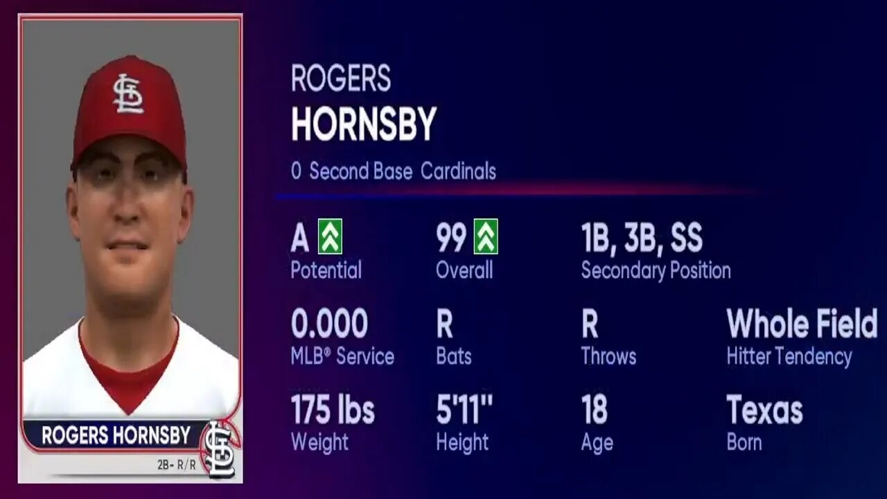 How To Create Rogers Hornsby MLB The Show 22