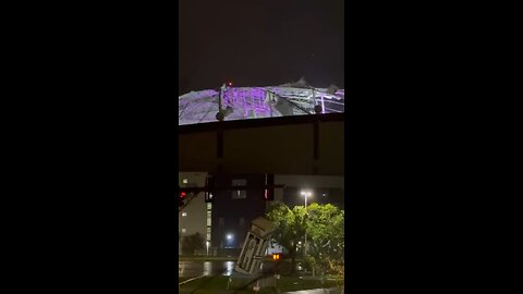 Hurricane Milton Rips the roof off Tropicana stadium