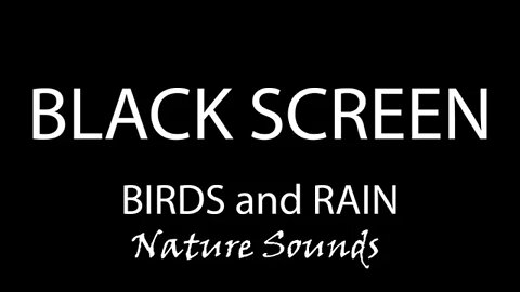 Relaxing BIRDS and RAIN Sounds For Sleeping - BLACK SCREEN (10 HOURS)