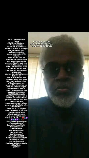 ▪︎IF YOU WORSHIP EVIL..DARKNESS WILL CLAIM YOUR SOUL▪︎