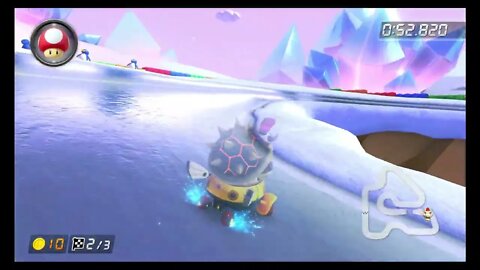 Mario Kart 8 Deluxe DLC Time Trials - GBA Snow Land (150cc) - 1:36.957