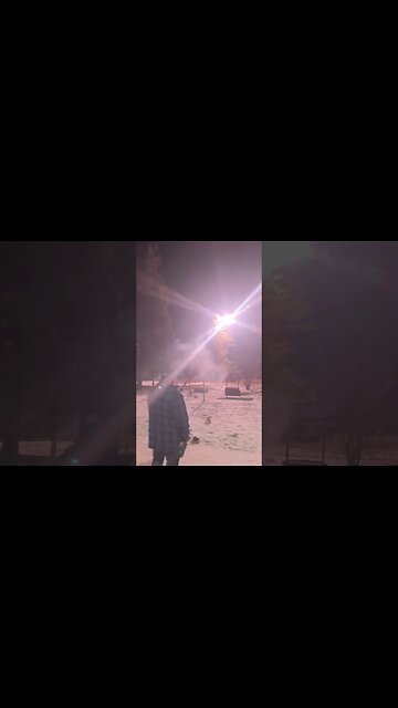 tim firing off a firework across the yard #youtubeshorts #shorts