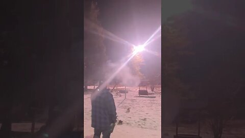 tim firing off a firework across the yard #youtubeshorts #shorts