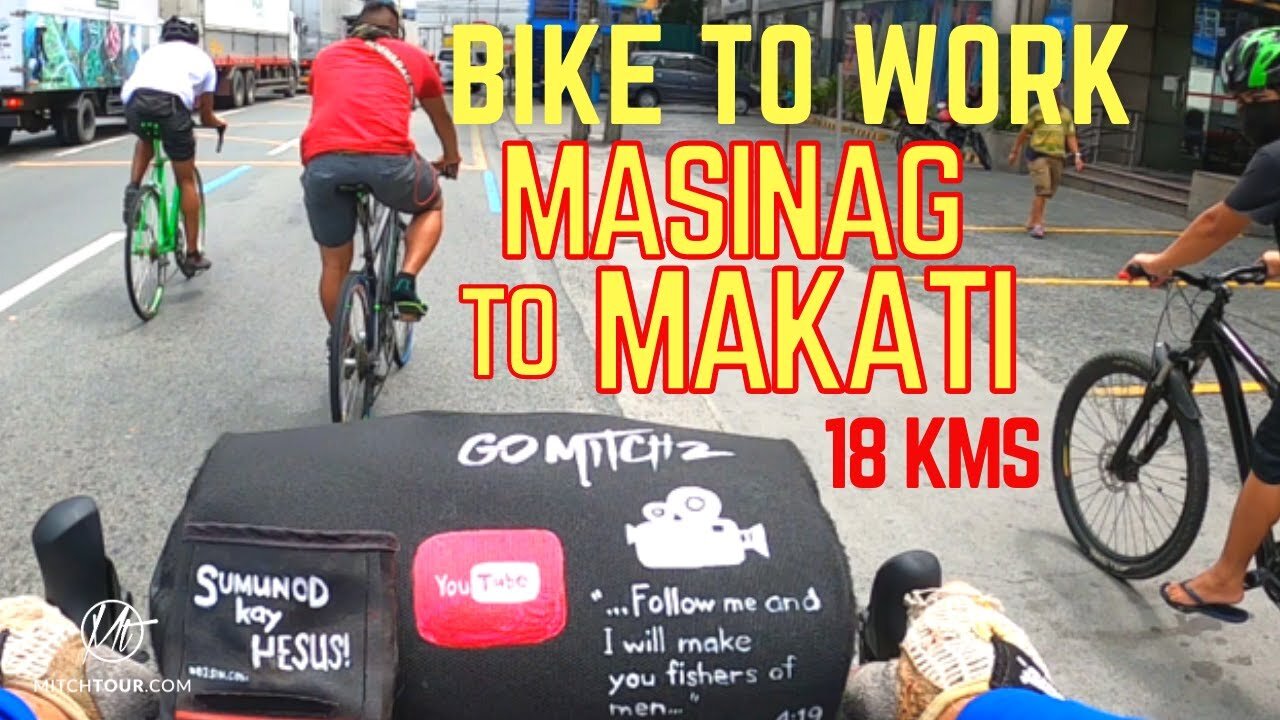 BICYCLE ROUTE FROM SM MASINAG TO MAKATI — very simple instructions — 18 KMS, 70 Minutes one way---