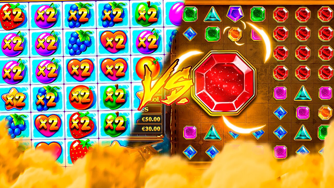 Fruit Party vs Gems Bonanza (Gambling on Stake)