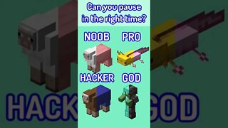 MINECRAFT: TENTE PAUSAR NO GOD! #shorts