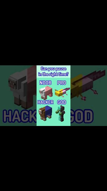 MINECRAFT: TENTE PAUSAR NO GOD! #shorts