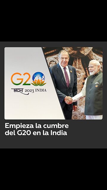 El primer ministro indio, Narendra Modi, da la bienvenida a los líderes del G20