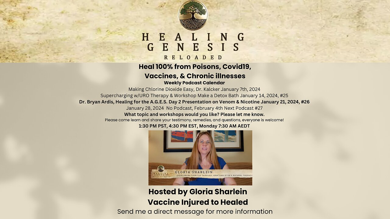 Dr. Bryan Ardis, Healing for the A.G.E.S. Venom & Nicotine on Healing Genesis Reloaded Podcast #26