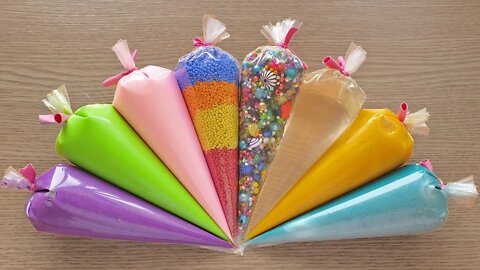 Making Crunchy Slime with Piping Bags #116