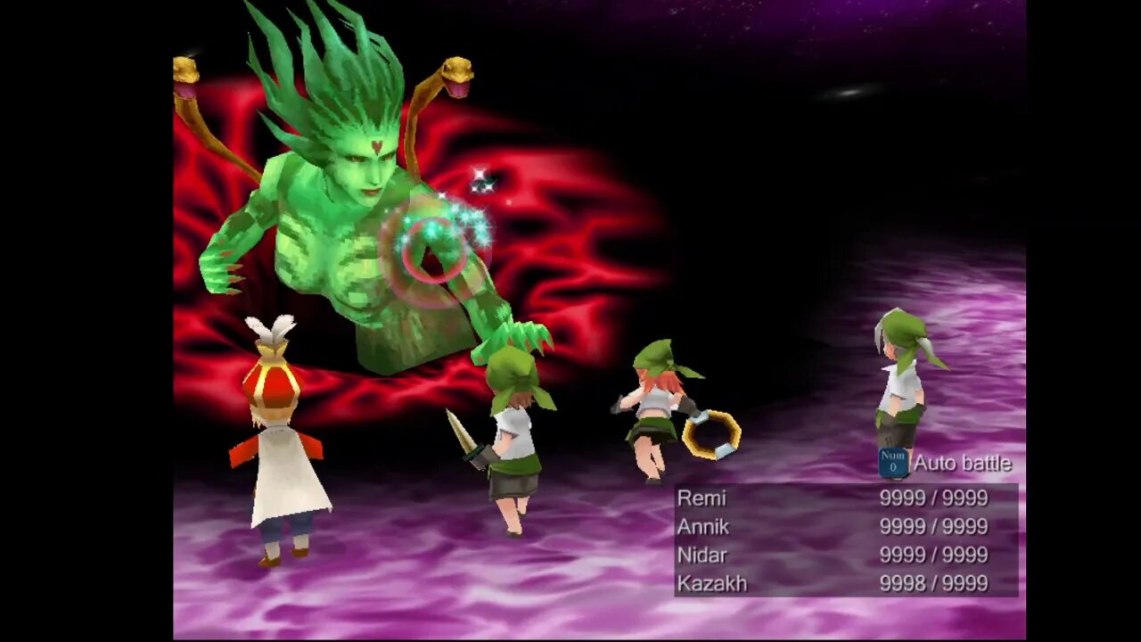 Final Fantasy 3 (FF3) Cloud of Darkness FINAL BOSS first encounter