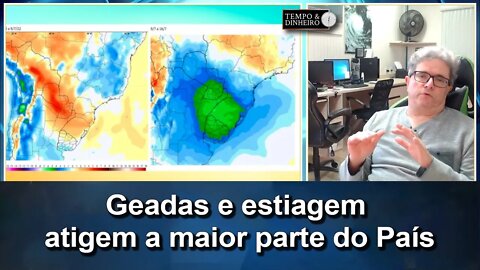 Meteorologia indica geadas e estiagem na maior parte do País. Chuva no Norte e costa do NE