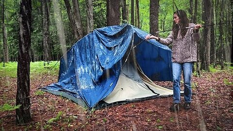 Typical Rainy Day Living in a Tent