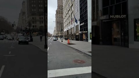 57th Street and 5th Avenue in New York City 2021.