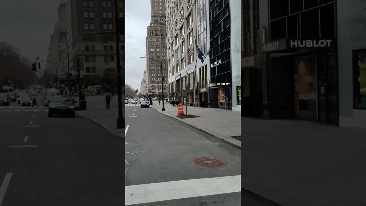 57th Street and 5th Avenue in New York City 2021.