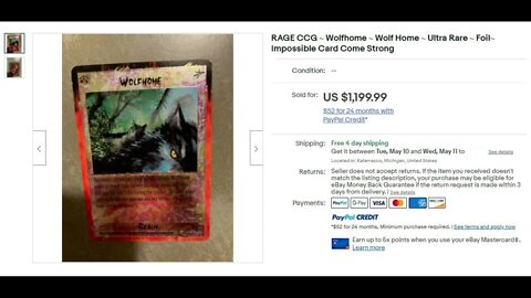 Interesting Dead Card Games Sales on eBay #3: April 2022