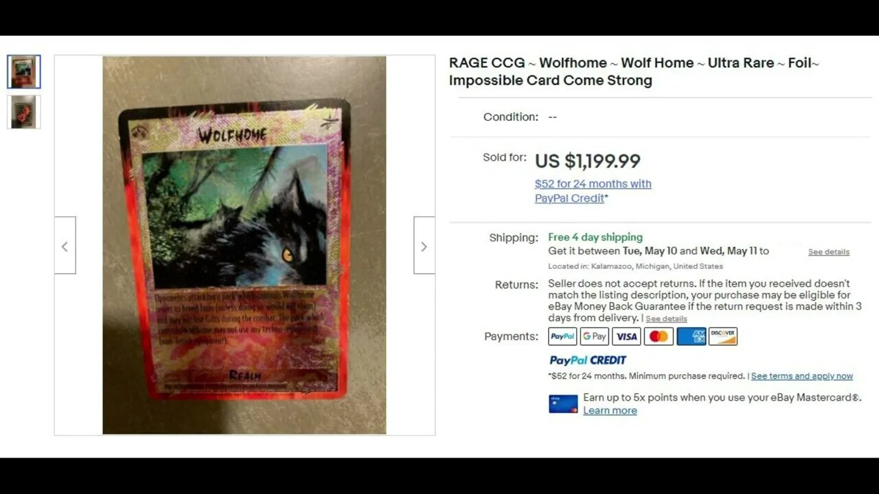 Interesting Dead Card Games Sales on eBay #3: April 2022