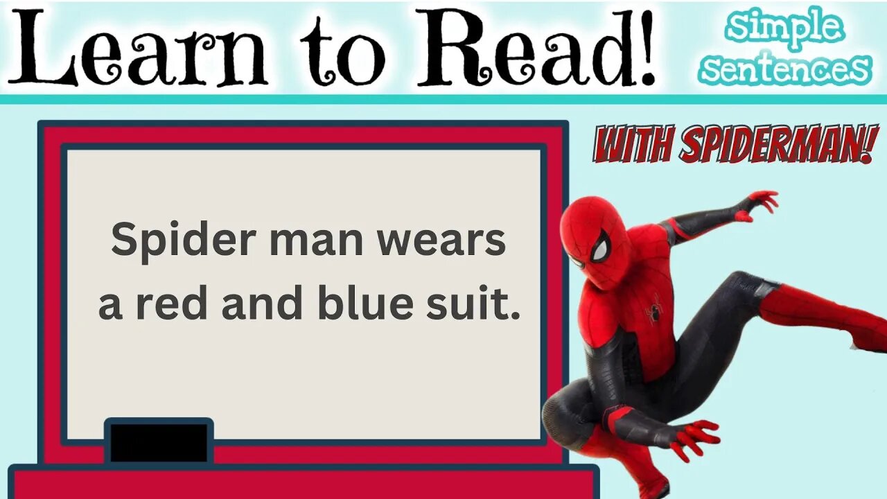 Learn to Read Simple Sentences with SPIDER-MAN | FUN Reading Practice for Kids 🕷️🕸️