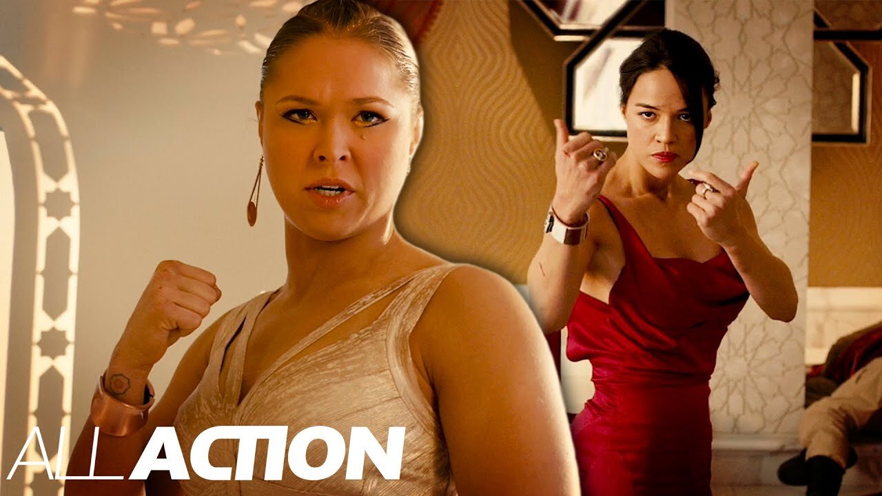 Michelle Rodriguez vs. Ronda Rousey Furious 7 (2015) All Action