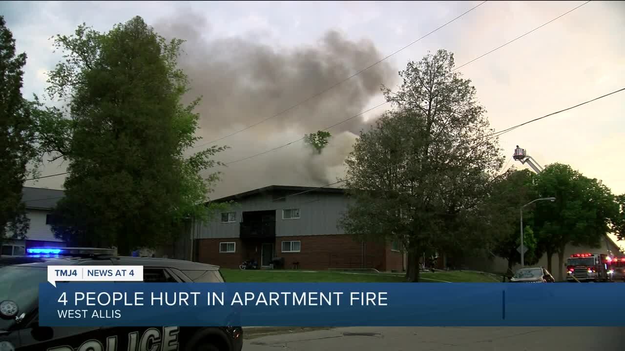 Two adults, two children rescued from apartment fire